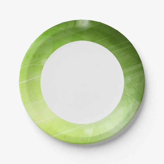 Grünes Licht im High-Tech-Stil Pappteller (Vorderseite)