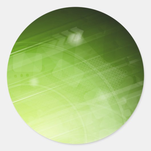 Grünes Licht im High-Tech-Stil Runder Aufkleber (Vorderseite)