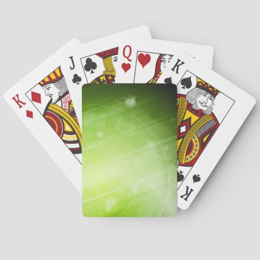Grünes Licht im High-Tech-Stil Spielkarten (Rückseite)