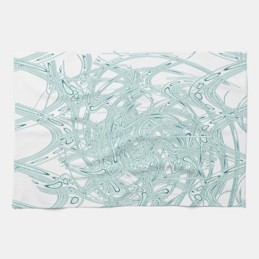 Grünes Licht in Weiß Handtuch (Horizontal)