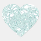 Grünes Licht in Weiß Herz-Aufkleber (Vorderseite)