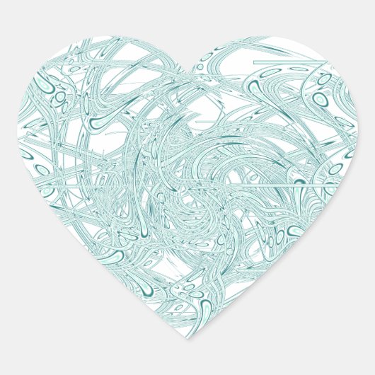 Grünes Licht in Weiß Herz-Aufkleber (Vorderseite)