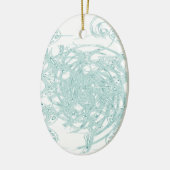 Grünes Licht in Weiß Keramik Ornament (Links)