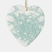 Grünes Licht in Weiß Keramik Ornament (Rechts)