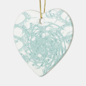 Grünes Licht in Weiß Keramik Ornament (Links)