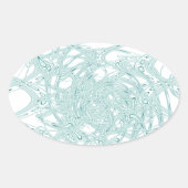 Grünes Licht in Weiß Ovaler Aufkleber (Vorderseite)