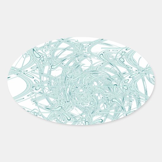 Grünes Licht in Weiß Ovaler Aufkleber (Vorderseite)