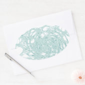 Grünes Licht in Weiß Ovaler Aufkleber (Umschlag)