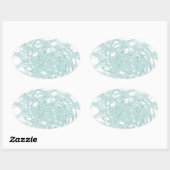 Grünes Licht in Weiß Ovaler Aufkleber (Blatt)