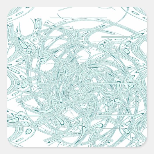 Grünes Licht in Weiß Quadratischer Aufkleber (Vorderseite)