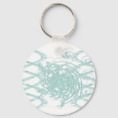 Grünes Licht in Weiß Schlüsselanhänger (Vorderseite)