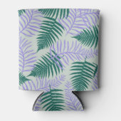 Grünes Lila Blumengetränk Dosenkühler (Vorderseite)