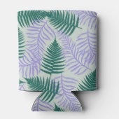 Grünes Lila Blumengetränk Dosenkühler (Rückseite)