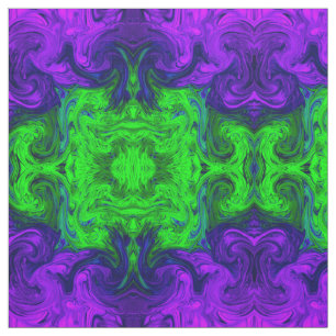 Grünes lila strukturiertes abstraktes Druckgewebe Stoff