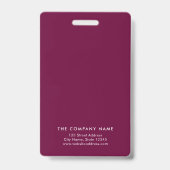 Grünes lila überlagertes geometrisches Foto Ausweis (Rückseite)