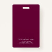 Grünes lila überlagertes geometrisches Foto Ausweis (Rückseite)