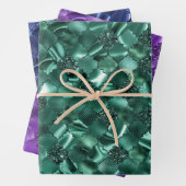 Grünes, Lila und marokkanisches Quartett Geschenkpapier Set (Beispiel)