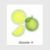 Grünes Limones Muster Aufkleber (Blatt)