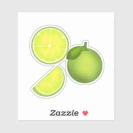 Grünes Limones Muster Aufkleber
