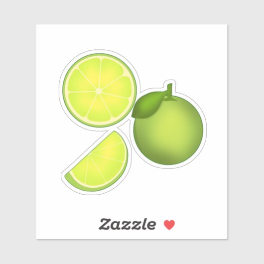 Grünes Limones Muster Aufkleber (Blatt)