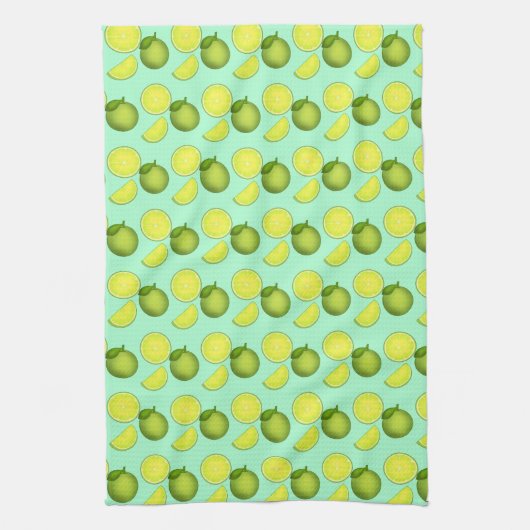 Grünes Limones Muster Geschirrtuch (Vertikal)