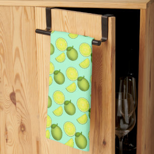 Grünes Limones Muster Geschirrtuch