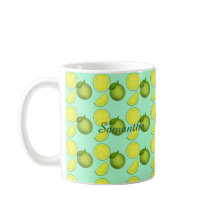 Grünes Limones Muster