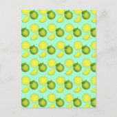 Grünes Limones Muster Postkarte (Vorderseite)