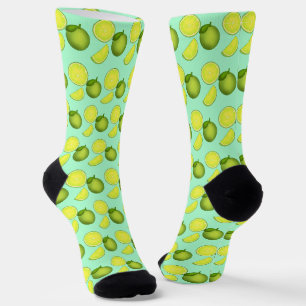 Grünes Limones Muster Socken