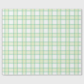 Grünes Limones Pastell-Kariertes Muster Geschenkpapier (Flach)