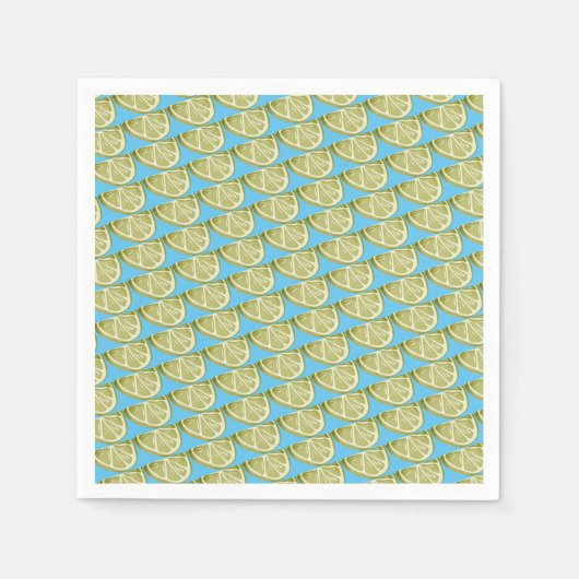 Grünes Limones Slice-Muster Serviette (Vorderseite)