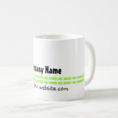 Grünes Link-Bürodesign Kaffeetasse (VorderseiteRechts)