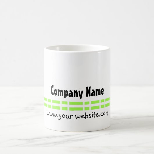 Grünes Link-Bürodesign Kaffeetasse (Mittel)