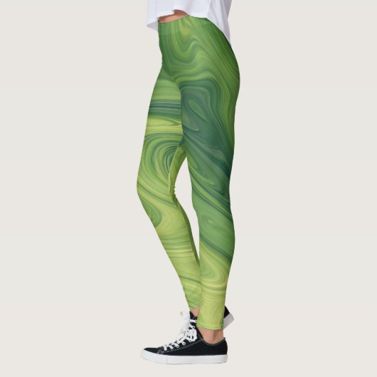 grünes Liquidationsmuster Leggings (Links)