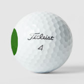 Grünes Loch in einem glücklichen Golfer Golfball (Logo)