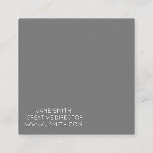 Grünes Logo Aquarell Moderne Kreativindustrie Quadratische Visitenkarte (Rückseite)