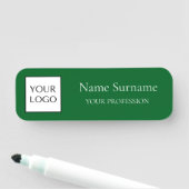 Grünes Logo Werbeartikel  Namensschild (Beispiel)