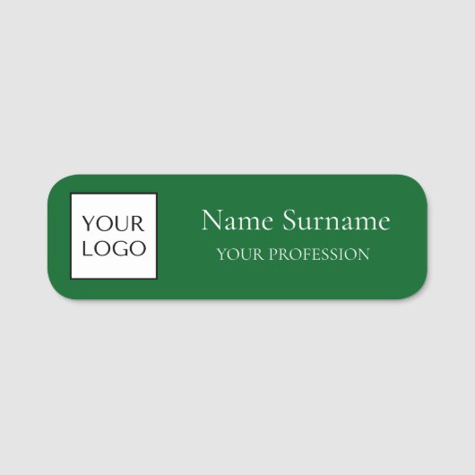Grünes Logo Werbeartikel  Namensschild (Vorderseite)