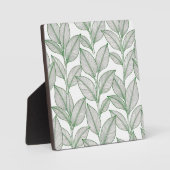 Grünes Lorbeerblatt Botanisches Muster Fotoplatte (Vorderseite)