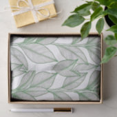 Grünes Lorbeerblatt Botanisches Muster Seidenpapier (Geschenk)