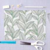 Grünes Lorbeerblatt Botanisches Muster Seidenpapier (Handwerk)