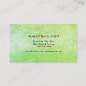 Grünes Lotos-Blumewatercolor-Meditations-Yoga Visitenkarte (Rückseite)