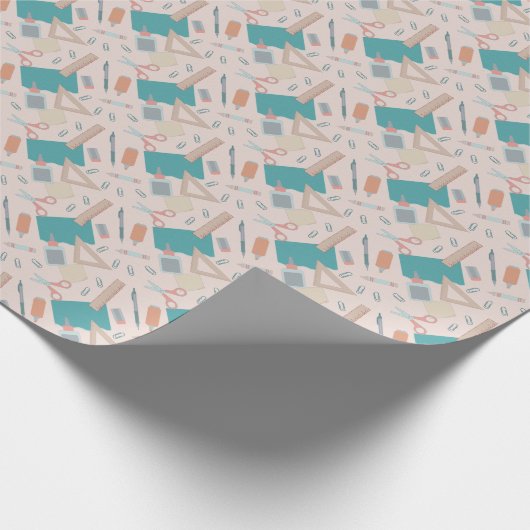 Grünes, lustiges Muster Geschenkpapier (Ecke)