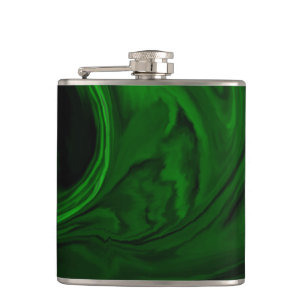 grünes Malachit der Beschaffenheit Flachmann