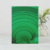 Grünes Malachit Nah Dankeskarte (Stehend Vorderseite)