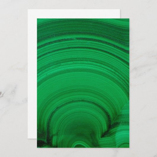 Grünes Malachit Nah Dankeskarte (Vorne/Hinten)