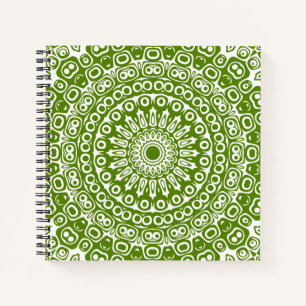 Grünes Mandala Naturmuster Notizblock