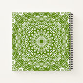 Grünes Mandala-Naturmuster Notizblock (Rückseite)