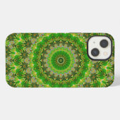 Grünes Mandala-Rad iPhone Hülle (Rückseite (Horizontal))