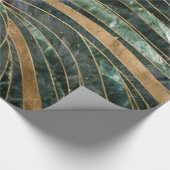 Grünes Marmorierunggewelltes Profil Geschenkpapier (Ecke)